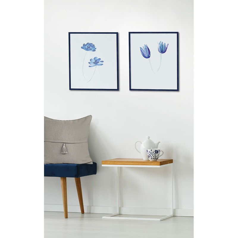 accent by nielsen 8x8 Wooden Blue Photo Frame with Stand