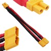 2pcs XT30 Parallel Battery Connector 2-Male to 1-Female Adapter Cable