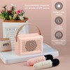 Mini Karaoke Machine with 2 Wireless Microphones Portable Bluetooth Speaker
