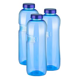 3 x 1 Litre Water Bottle Tritan Water Bottle without bisphenol A (BPA Free)
