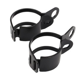 2 pcs/pair Motorbike Turn Signal Mount Bracket, Universal Indicator Fork Bracket Clamp, 30-43mm Metal Fork Relocation Clamps Brackets, Black