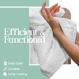 Utica 6-Piece Essential Towel Set - Super Soft - Extra Absorbent - 100% Cotton Towels - Everyday Essentials - 2 Bath Towels - 2 Hand Towels - 2 Wash Cloths - Hotel & Spa Luxury - White