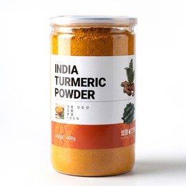 Turmeric powder, Indian curcumin powder, 400g, 1 container, 400g / 강황가루 인도산 커큐민 분말 400g 1통 400g