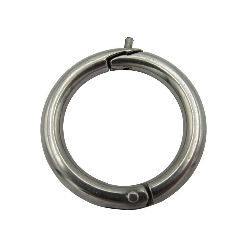 Stainless Steel Split Ring with Clip & Pin 6MM x