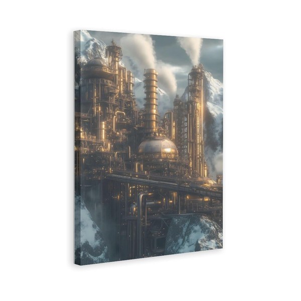 Steampunk Factory Canvas Posters Room Aesthetics Boys Bedroom Sports Office