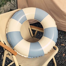Adult Tube Children's Swimming Ring Thick Inflatable for Men and Women Beginner LF856 Stripe Light Blue+80 5ea