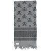 Army Universe Premium Heavyweight Shemagh Scarf Pin - Skulls Grey