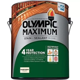 OLYMPIC Maximum Waterproofing Sealant, Exterior, Oil, Clear, 1-Gal.