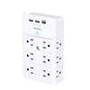 Addtam Multi Plug Wall Outlet, Surge Protector Wall Mount with