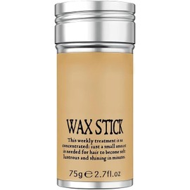 Barra de Cera Para Peinar El Cabello, 75g, Control de Bordes y Peinado, Acabado Suave y Sin Residuos Control Del Borde De La Peluca, No Grasosa, Adecuada Para Cabello Suelto y Encrespado, De Larga Duración Con Vitaminas (Barra de cera 75g)