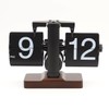 LAEYI Flip Clock Wooden Clock Wooden Retro Table Clock Stylish