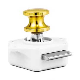 Five Oceans FO91 Polished Brass Keyless Push Button Latch