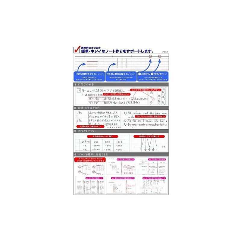 Nakabayashi Logical Air Lightweight Notebook, A Ruled, A4, Dark Blue,