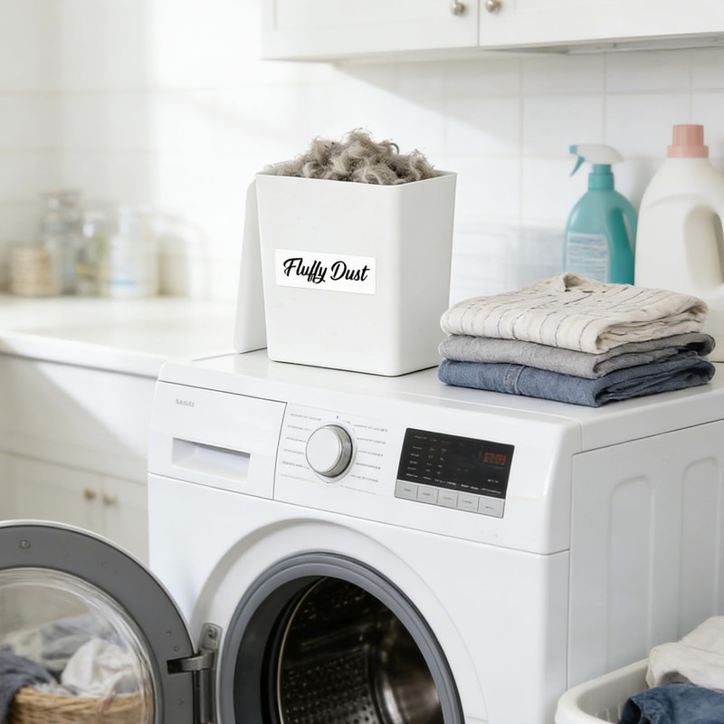 Rainmae Magnetic Laundry Lint Bin with Lid, Dryer Lint Bin,