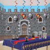 Beistle Printed Medieval Table Runner, Red/Blue Royal Castle Table Décor