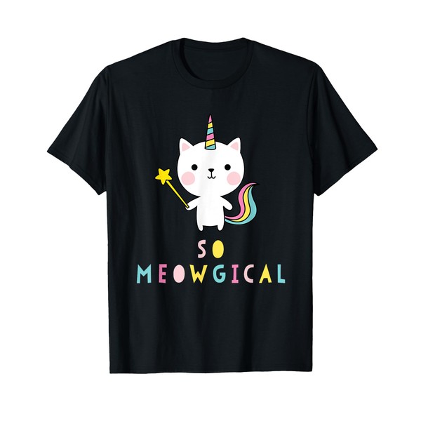 So Meowgical Caticorn Cat Unicorn Rainbow Kittycorn Cute T-Shirt