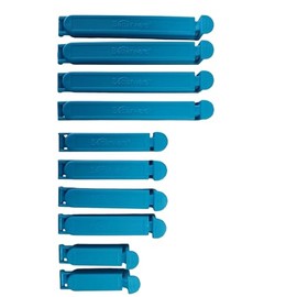 Clips/Pinzas Para Cerrar Bolsas De Alimentos Para Cocina, Polipropileno, 10 Piezas; (4) 13 x 2 x 2 Cm, (4) 9 x 2 x 2 Cm (2) 6 x 1 x 2 cm