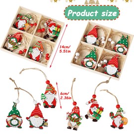Wooden Christmas Pendants, 24 Pieces Wooden Christmas Tree Decoration Set, Christmas Tree Decorations, Christmas Tree Pendants, Craft Decorations for Christmas