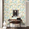 GRKECMC Boho Peel and Stick Wallpaper Floral Removable Wallpaper Yellow/Blue