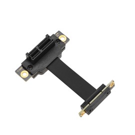 The Lord of the Tools PCIE Extension Cable Double 90 Degree High Speed PCI Express 3.0 Male to Female Up Riser Card Wireless Network Card Sound Card Connection Cable (5cm)