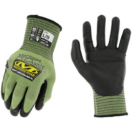 Mechanix Wear: ANSI A3 Cut Resistant Urethane Coated SpeedKnit Work Gloves - Touch Capable, Strong Grip in Dry & Wet Conditions (Green, Large)
