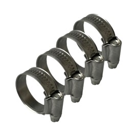 TR HI-GRIP HOSE CLAMPS CLIPS STAINLESS STEEL - BRITISH TYPE - PIPE CLAMP 25-35mm (Pack of 4)