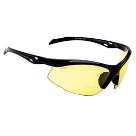 Bifocal Safety Glasses - Safety Glasses with Readers for Healthcare, Woodworkers, Motorcyclists, Workshop - Ansi Z87+ (Yellow, +2.50 Diopter)