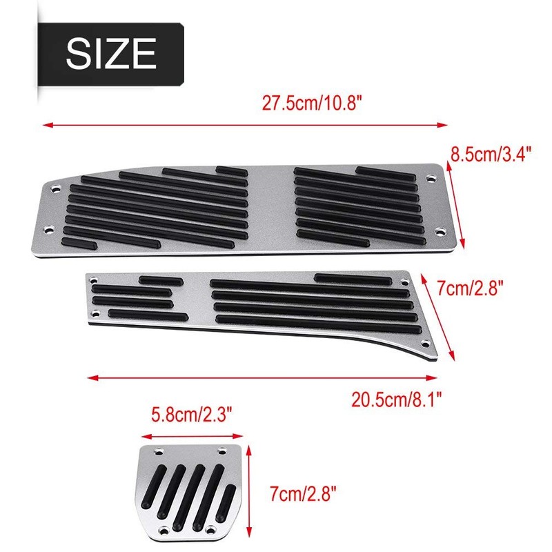EVGATSAUTO Set of 4 Car Foot Pedal Pads for 1