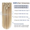 Sunya Clip in Hair Extensions Real Human Hair 7 Pcs