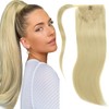 Lacer Pony Tails Extensions Human Hair Straight Wrap Around Hair