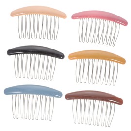 Baluue 6pcs Hair Side Combs Decorative Hair Accessories for Women Girls Lightweight Non- Styling Combs Grey for Weddings Parties