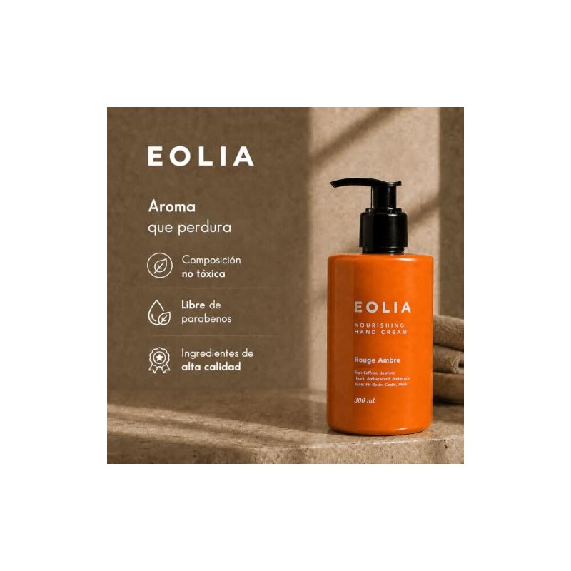 Crema para Manos, Rouge Ambre, Ámbar, No Grasosa, 300 ml