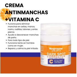 NEOPROSONE Crema Vitamina C 20% Despigmentante Facial Con Ácido Hialurónico