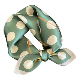 [Euyqs] Women's Scarves 100% Silk Uniform Office Scarves Handkerchiefs, #110 Green