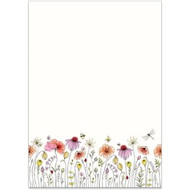 36 Sheets of Old Looking/Vintage Wildflower Design Writing or Printing Paper DIN A4. Great for Vintage invites and Letters