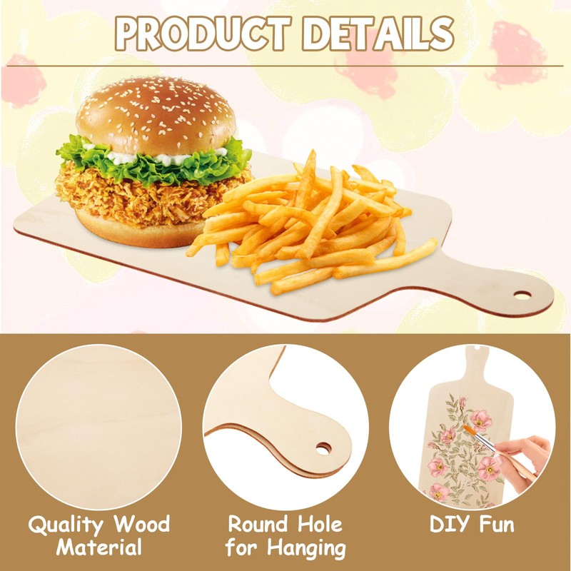 LDHHYH 30 Pack 12 x 6 Inch Wooden Cutting Board