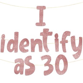 Funny Rose Gold Glitter Banner Happy Womens Birthday Party Supplies, Ideas, and Gifts 21st, 30th, 40th, 50th, 60th, 70th, 80th Adult Birthday Decorations