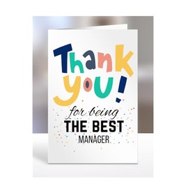 Thank you for being the best Manager, Colleagues, Work card, gifts for men, women, male, female, him, her, presents for Christmas, to say thank you, A5-140_134