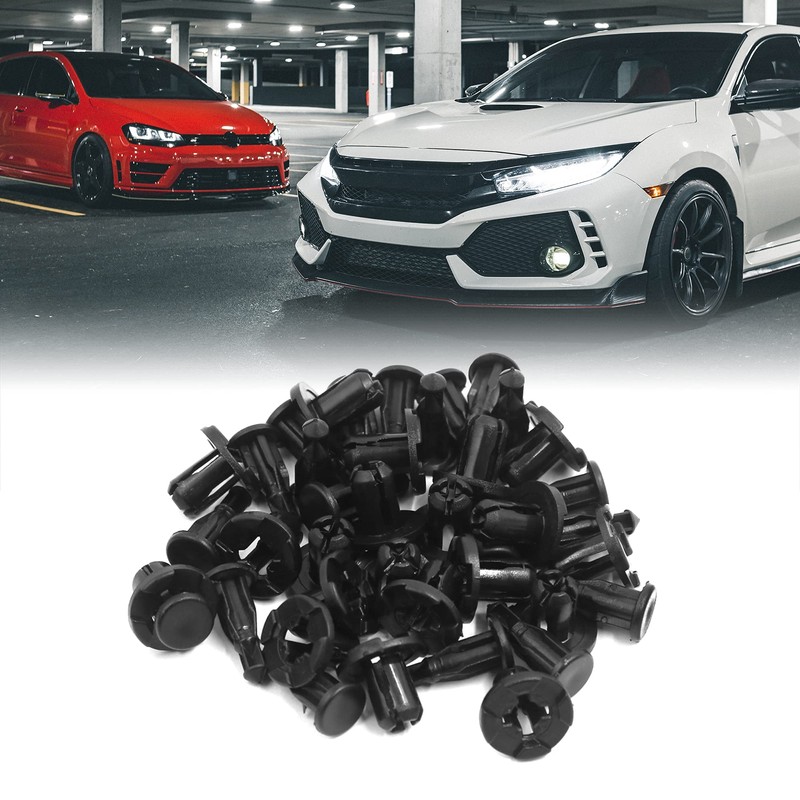 sourcingmap 20Pcs Fit 10mm Hole Plastic Rivets Fastener Fender Bumper