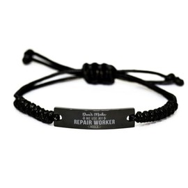Bracelet for Repair Worker Don't Make me use my Repair Worker Voice, Sarcasm Repair Worker Rope Bracelet Birthday Christmas Wedding Fathers day Mothers day gifts for Repair Worker