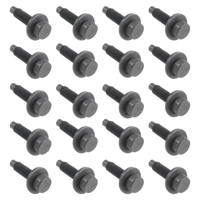 GoaMotors 20pcs Hex Washer Head Spin Lock Body Bolts Dark