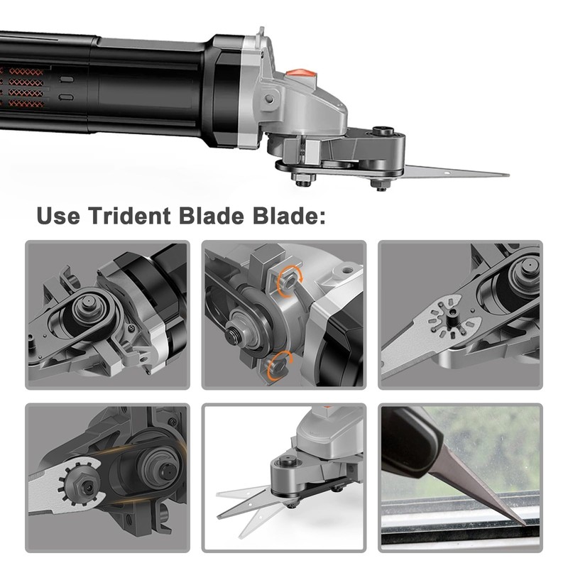 4 Pieces Oscillating Multifunction Tool Scraper Blades and Curved Spatula