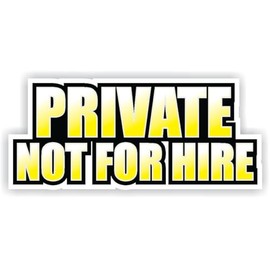 Private Not for Hire Yellow Black White Full Color Decal Sticker Car Turbo Diesel Truck Trailer Semi Haul DOT
