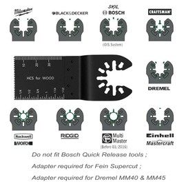 22PCS Oscillating Saw Multi Tool Quick Blades Fit Universal Replace Milwaukee m12 Makita XMT03Z Genesis GMT15A Rockwell RK5132K RK5151K Porter Cable PCC710B PCE606K Ferm Galsx PRO Tools