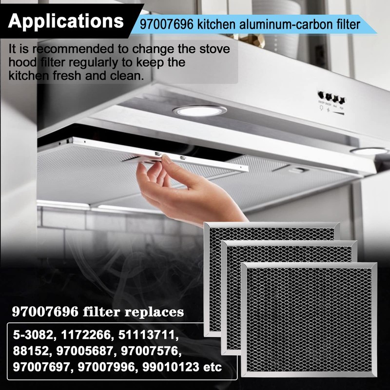 97007696 Charcoal Filter Replacement for Range Hood 41F Grease Filter
