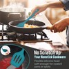 Silicone Cooking Utensils Set, E-far 7-Piece Blue Heat Resistant Kitchen