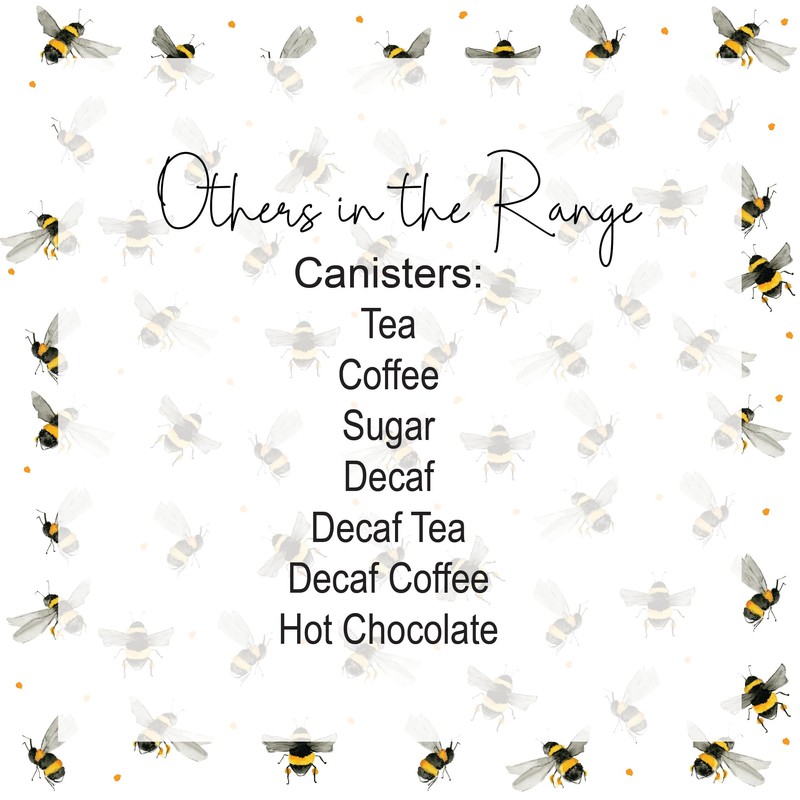 Purely Home Scattered Bees Ceramic Decaf Tea Storage Canister -