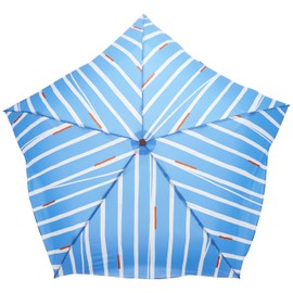 mabu MBU-LMDPT10 Folding Umbrella, Lightweight, Design, Candy Blue, 5 Ribs, 21.7 inches (55 cm), UV Protection, Over 97% Fiberglass Ribs