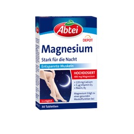 Abtei Magnesium Strong for the Night, 30 Tablets