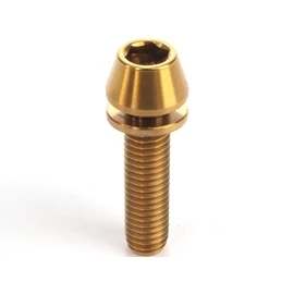64 Titanium M5x20mm P=0.8 Washer Built-In Tapered Head Cap Bolt with Flat Washer Hex Socket Bolt Gold